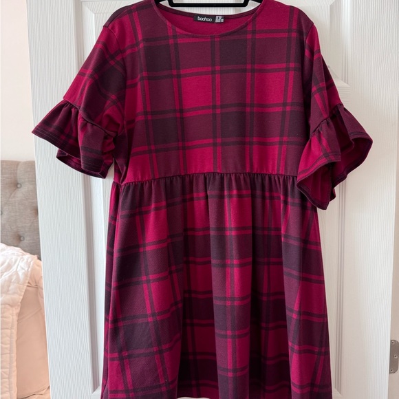 Boohoo Mini Dress-Black and Red-Size 16 - Picture 5 of 7